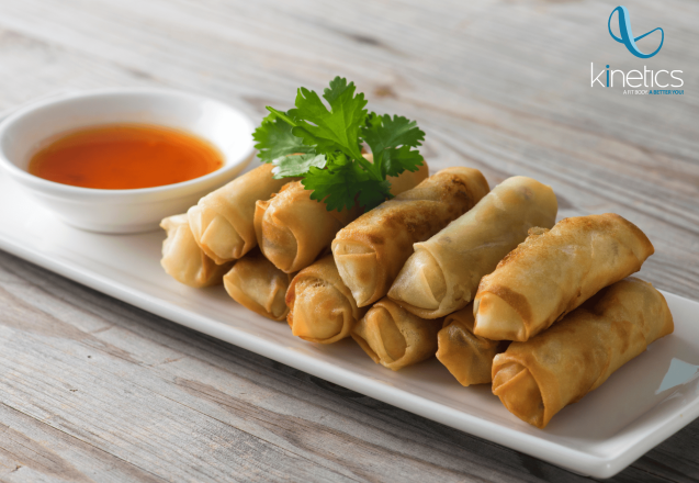 High-Protein Baked Vegan Spring Rolls