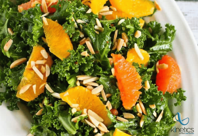 Summer Vegan Kale & Arugula Citrus Salad 