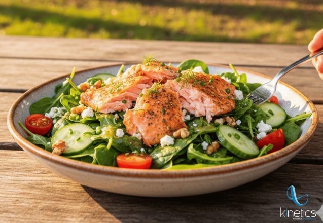 Sunshine Salmon & Spinach Salad